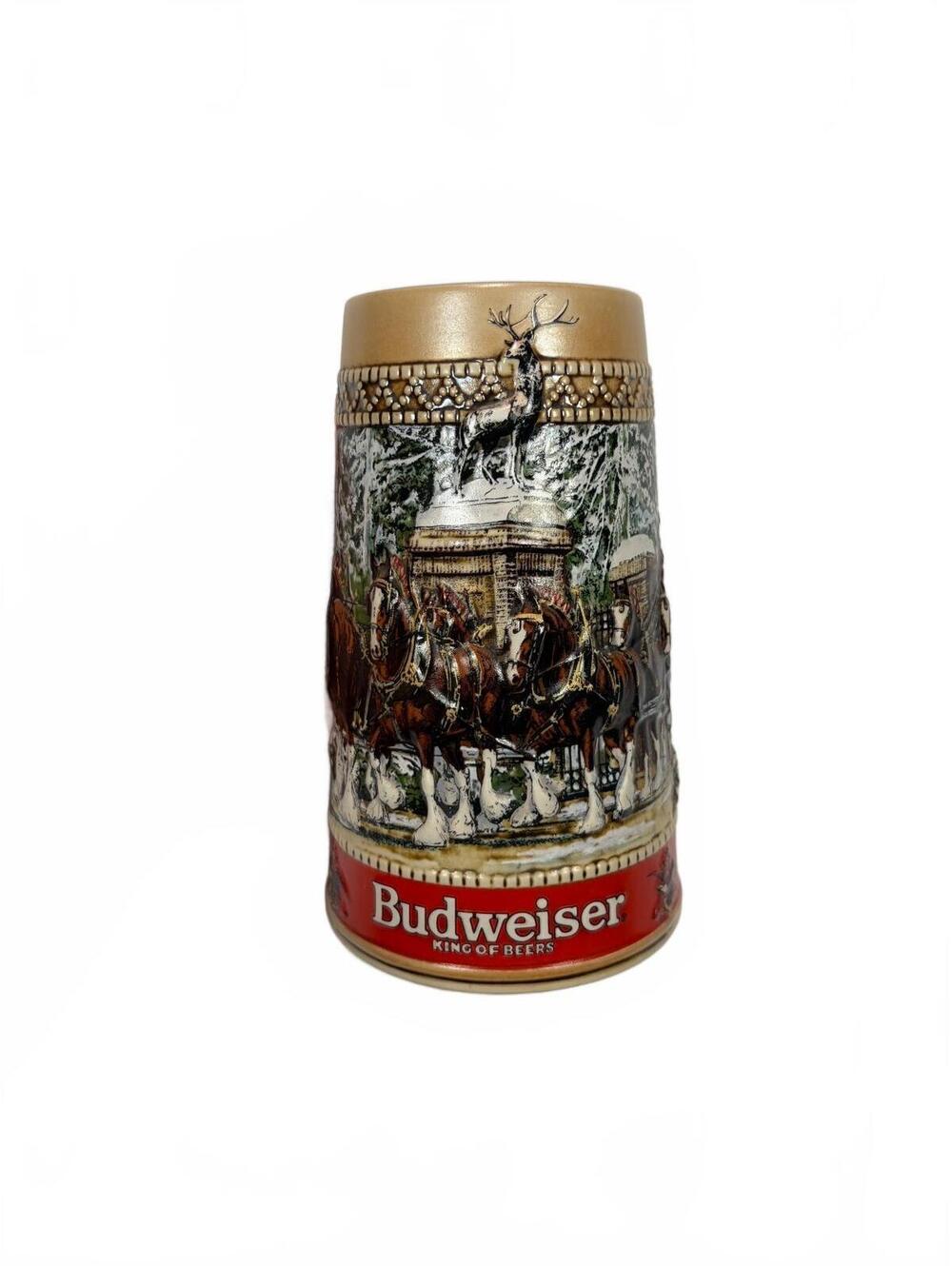 Vintage Budweiser 1987 C Series Grant's Farm Gates Clydesdales Beer Stein Mug